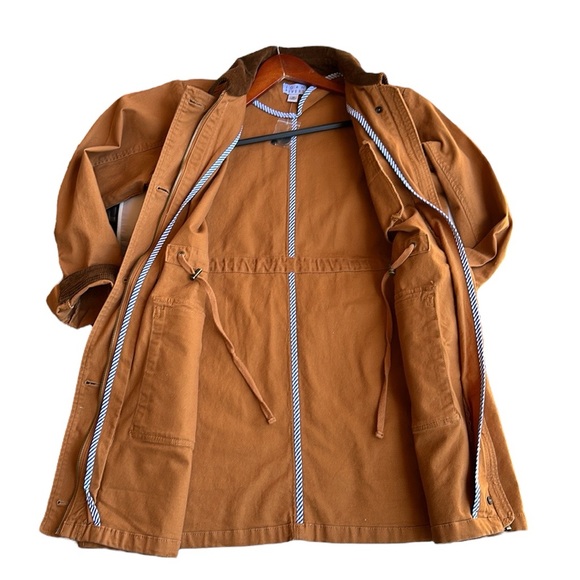 Joan Rivers Corduroy Trim Field Jacket Ginger Brown Utility Coat Size M - Picture 10 of 14